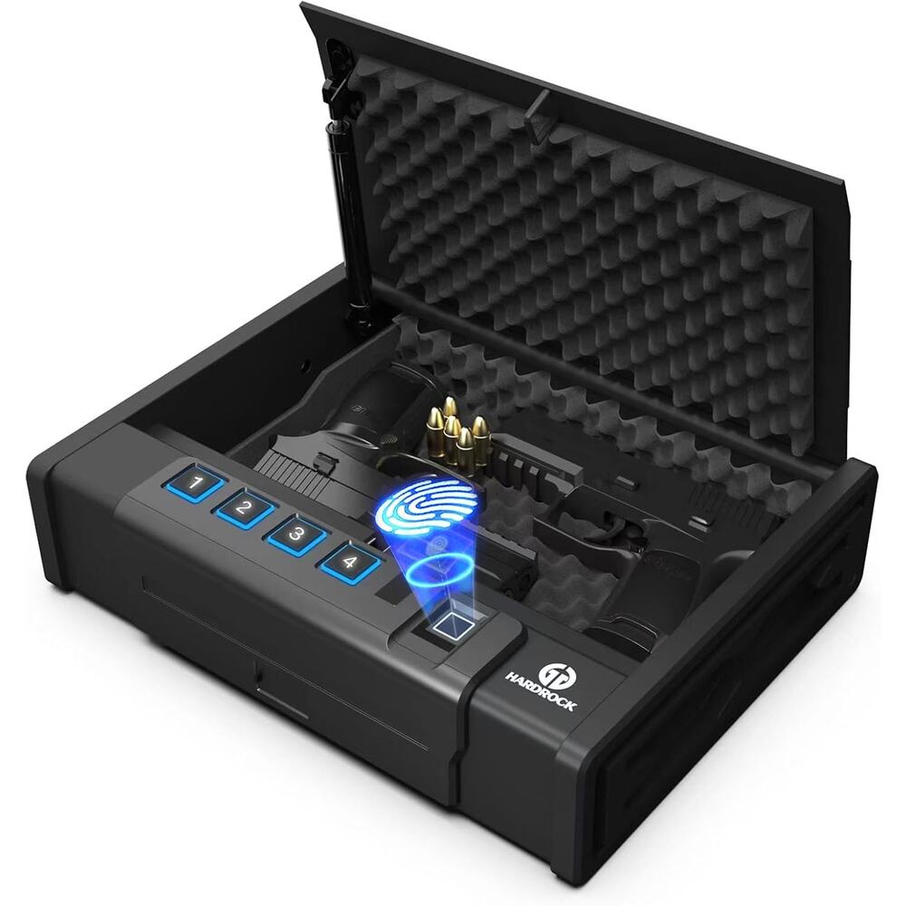 HARDROCK Biometric Gun Safe with Fingerprint Lock – Wall Mountable